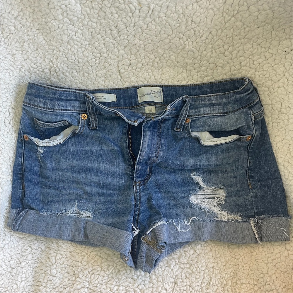 Universal Thread Light Blue Ripped Jean Shorts